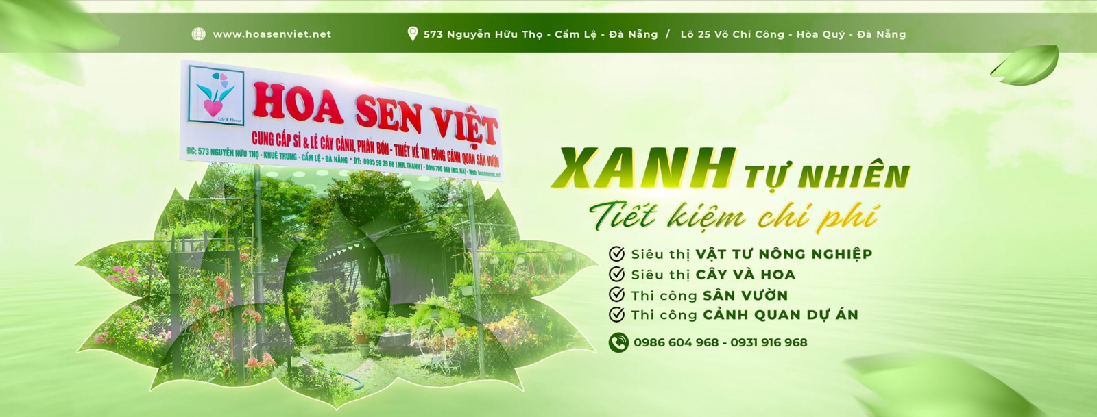 Vườn cây cảnh Hoa Sen Việt - Cây cảnh Hà Huy Tập Đà Nẵng