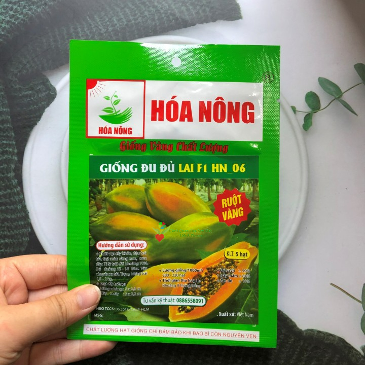 Hạt Giống đu đủ lai ruột vàng - Vật tư nông nghiệp Hoa Sen Việt