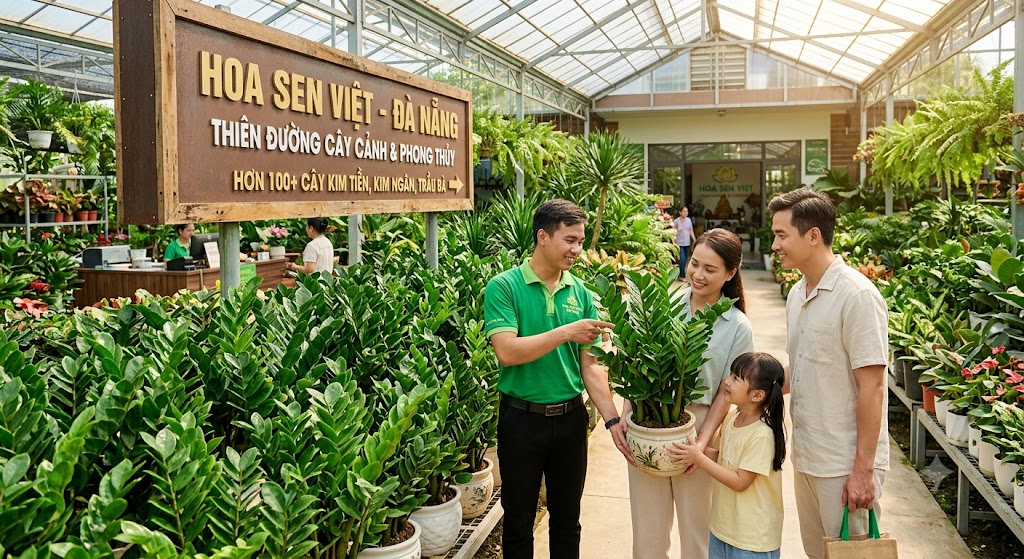 Mua cây kim tiền tại cửa hàng Hoa Sen Việt Đà Nẵng