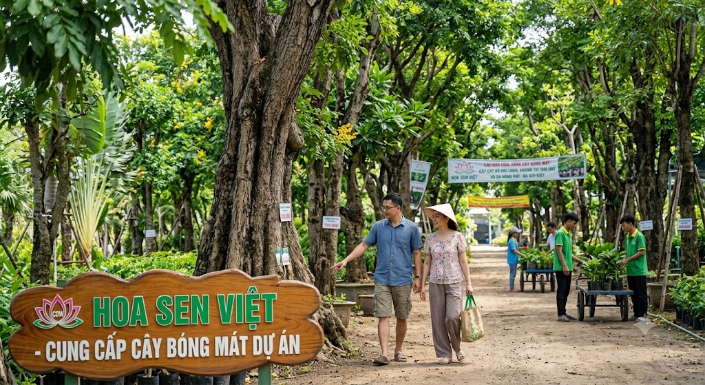 Mua cây bóng mát Đà Nẵng tại Hoa Sen Việt