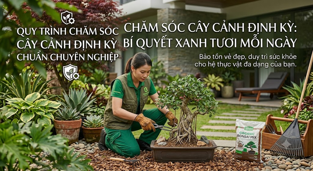 Quy Trình Chăm Sóc Cây Cảnh Định Kỳ Chuẩn Chuyên Nghiệp