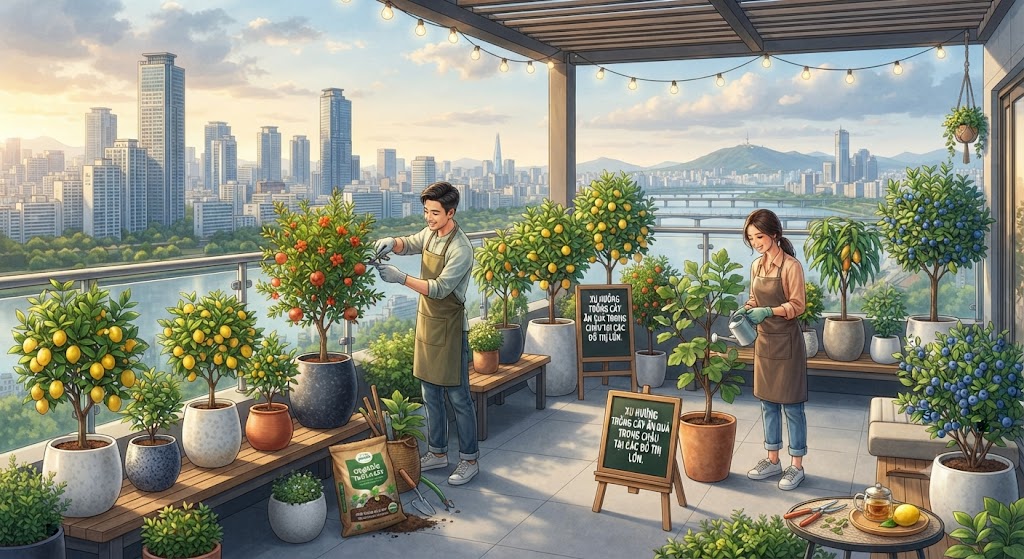 Xu Hướng Trồng Cây Ăn Quả Trồng Trong Chậu Tại Các Đô Thị Lớn