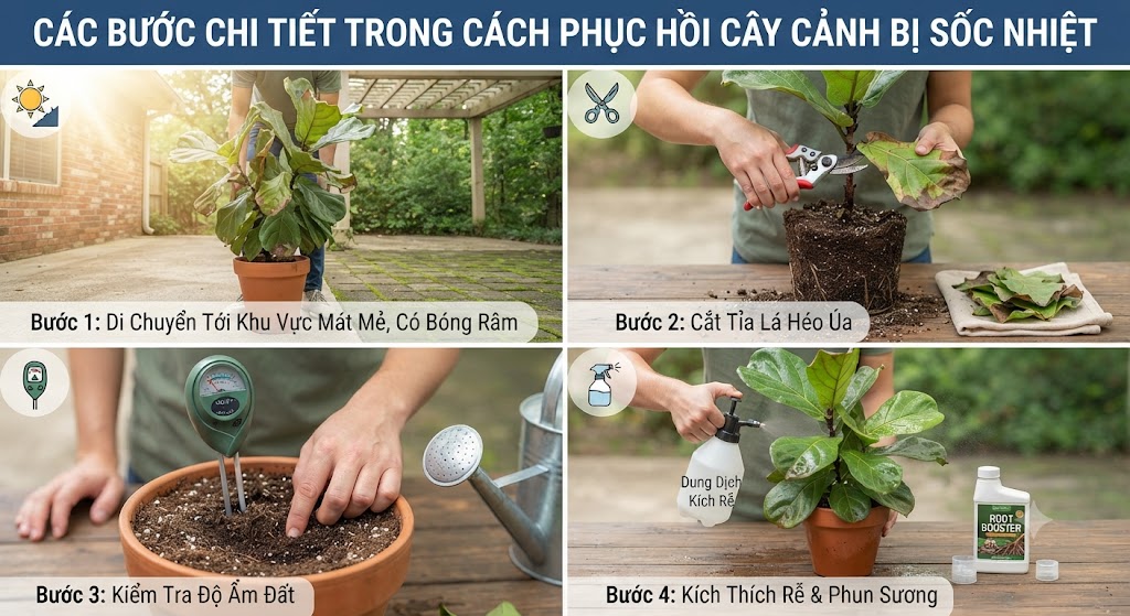 Các Bước Chi Tiết Trong Cách Phục Hồi Cây Cảnh Bị Sốc Nhiệt