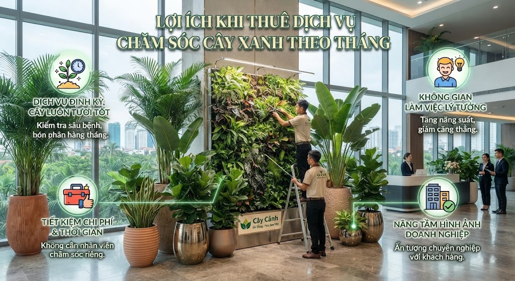 Lợi ích Khi Thuê Dịch Vụ Chăm Sóc Cây Xanh Theo Tháng