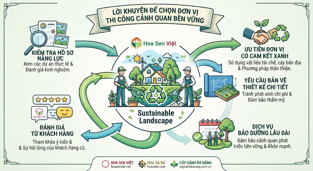 Lời Khuyên để Chọn đơn Vị Thi Công Cảnh Quan Bền Vững
