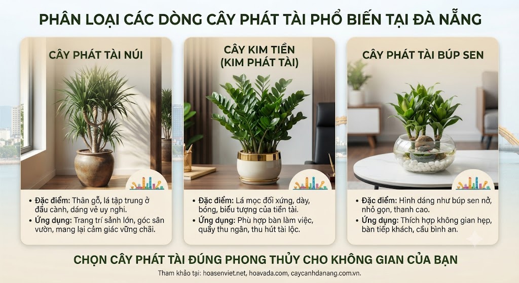 Phân Loại Các Dòng Cây Phát Tài Phổ Biến Tại Đà Nẵng Hiện Nay