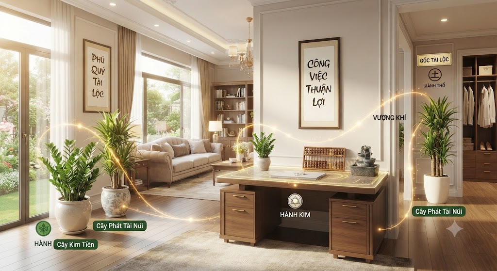 Vị Trí đặt Cây Hút Tài Lộc Chuẩn Phong Thủy để Kích Hoạt Vượng Khí