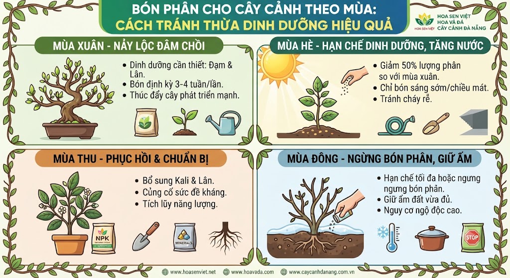 Bón Phân Cho Cây Cảnh Theo Mùa