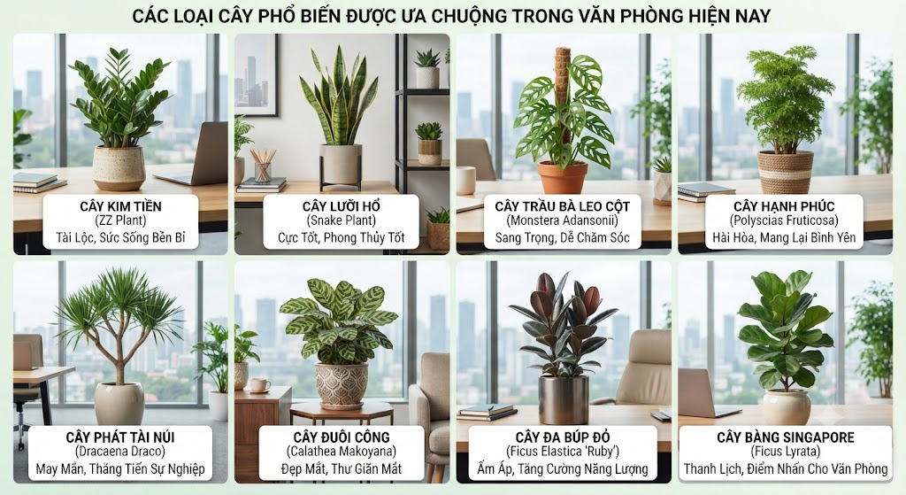 Các Loại Cây Phổ Biến được ưa Chuộng Trong Văn Phòng Hiện Nay