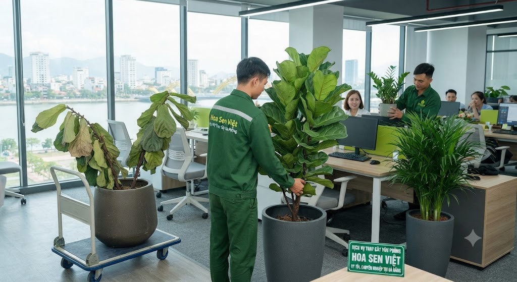 Dịch Vụ Thay Cây Văn Phòng Đà Nẵng