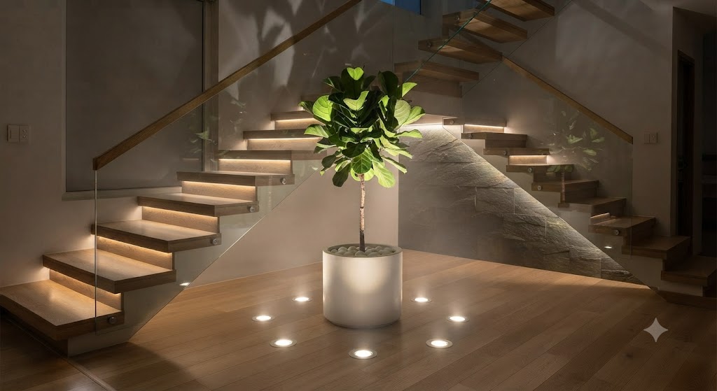 Sử Dụng Hệ Thống đèn Led âm Bản Chiếu Sáng Cho Cây Xanh