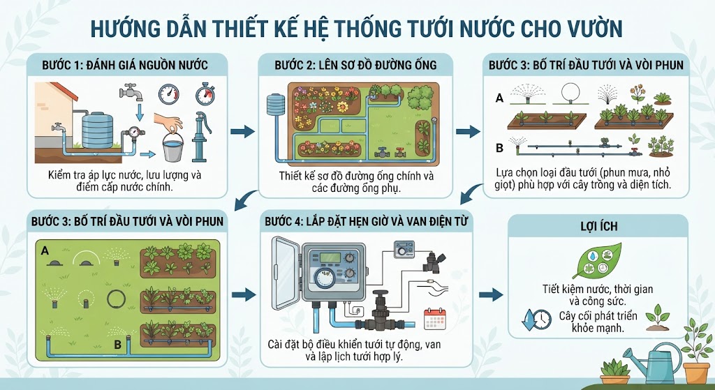 Tính Toán Hệ Thống Tưới Ngay Khi Thiết Kế